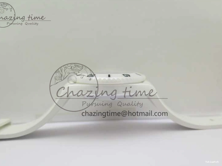 Ceramic Edition 40mm White Dial Submariner Painting White on Best Strap SA3135 Rubber 5GF 0104